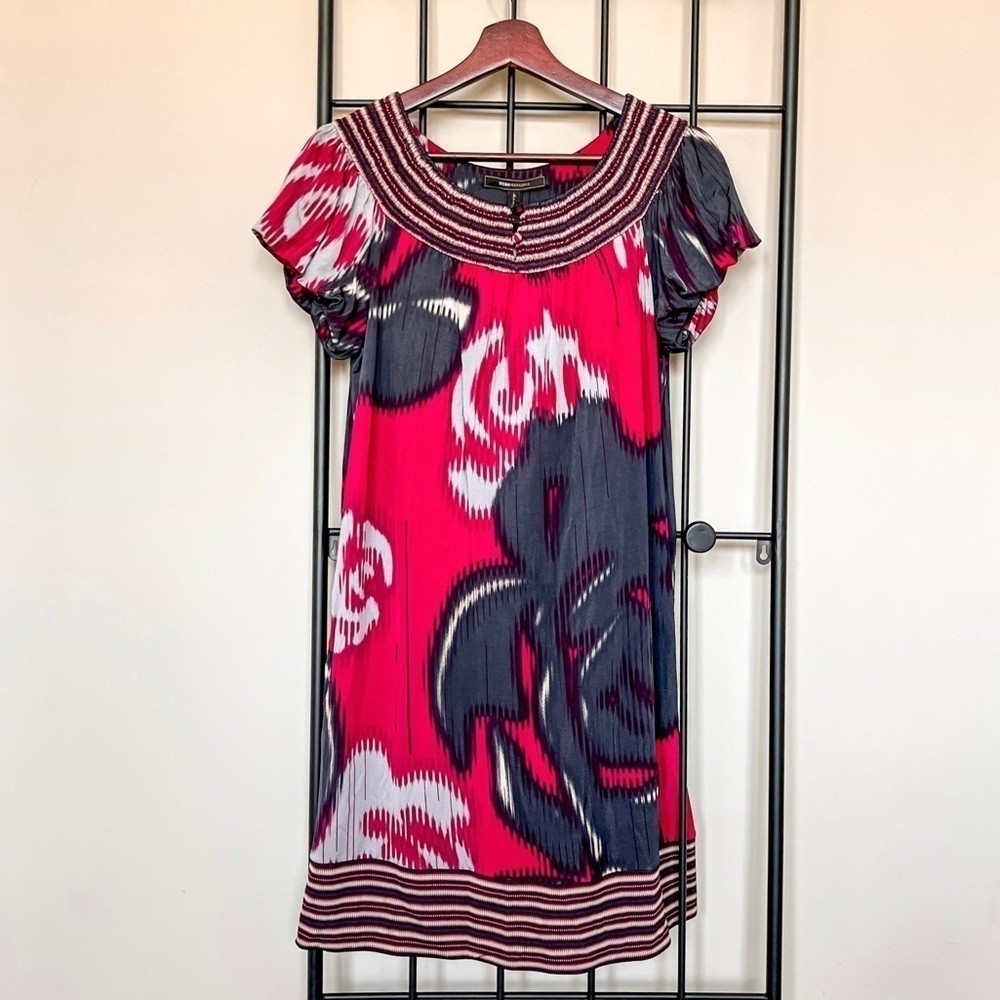 BCBGMaxAzria Stretch Abstract Tribal Dress Sz S